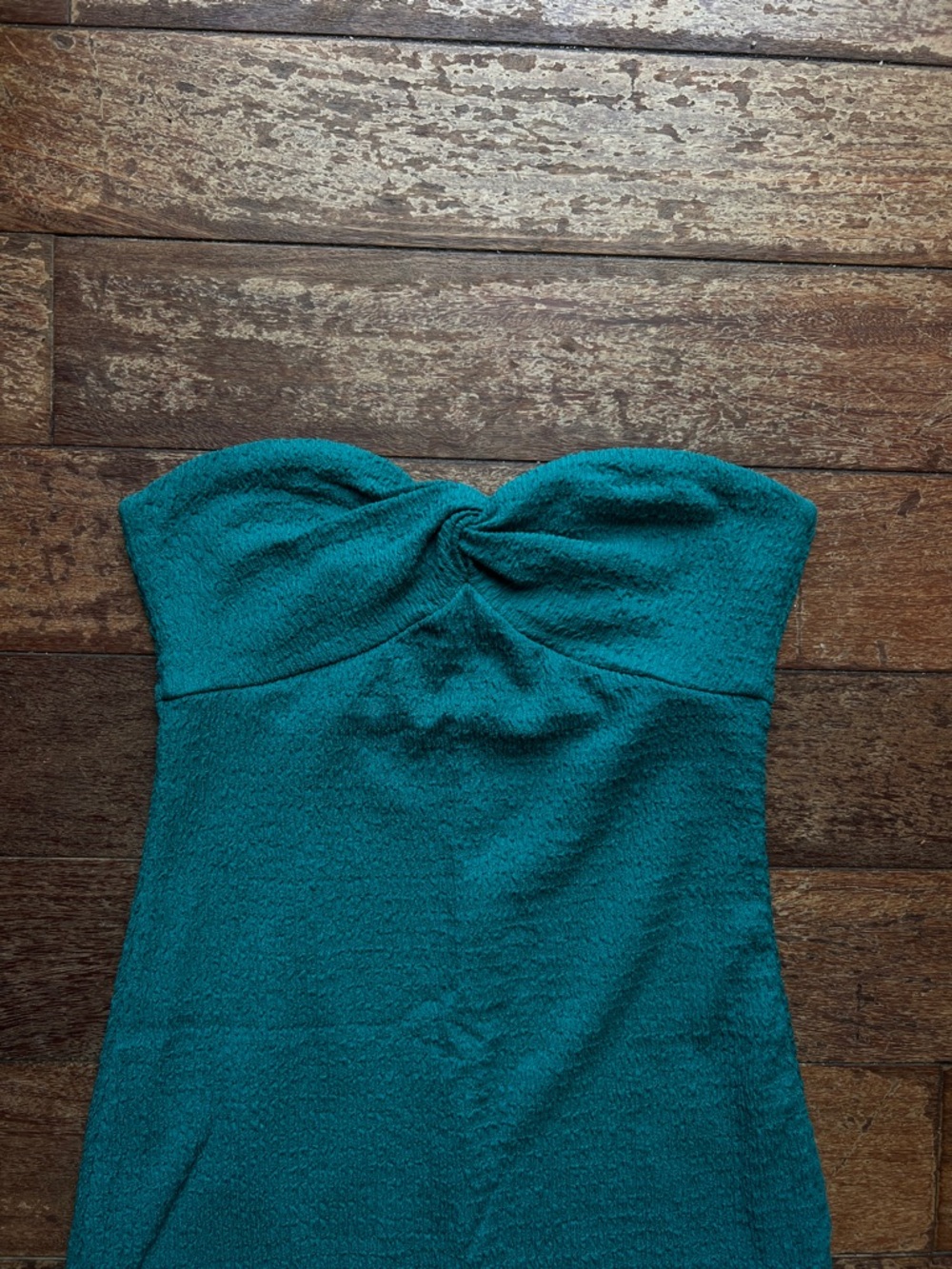 Teal Strapless Dress